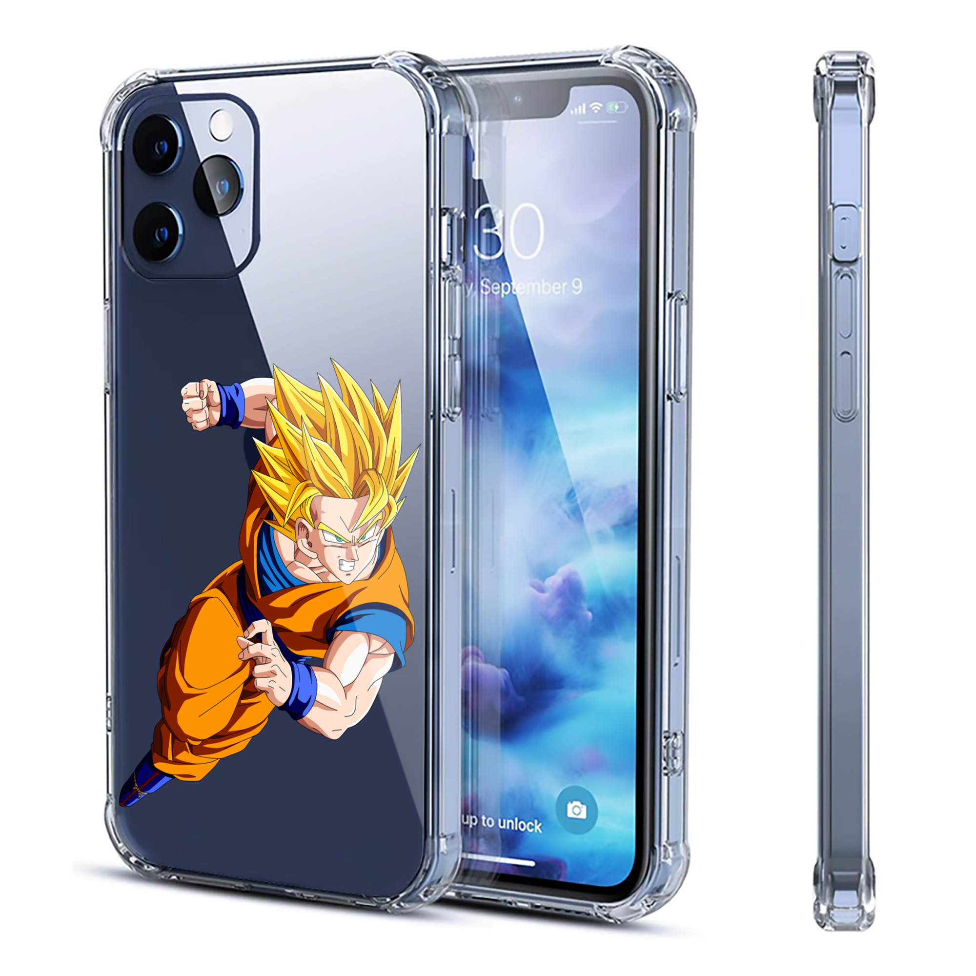 （画像用） ドラゴンボール 孫悟空（そん ごくう）Son Goku カカロット DRAGON BALL Kakarotto 【iPhone 12シリーズ対応】透明スマホケース（クリアソフトケース）